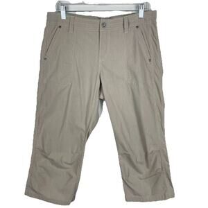 Kuhl Capri Pants Womens 12 Beige Cropped Stretch Gorpcore Hiking Outdoor